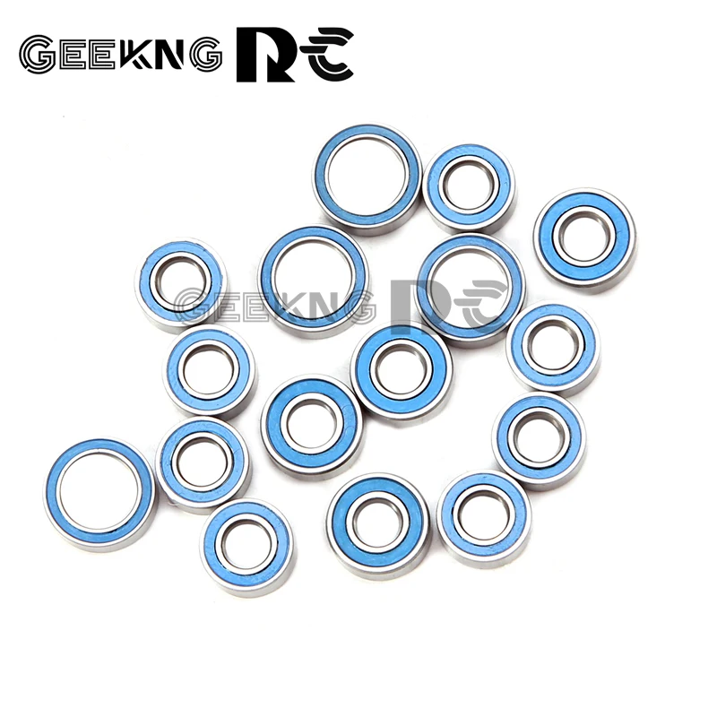 

16PCS Rubber Sealed Ball Bearing Kit For Tamiya TT02 TT-02 TT02D TT-02D 1/10 RC Car Upgrades Parts Accessories