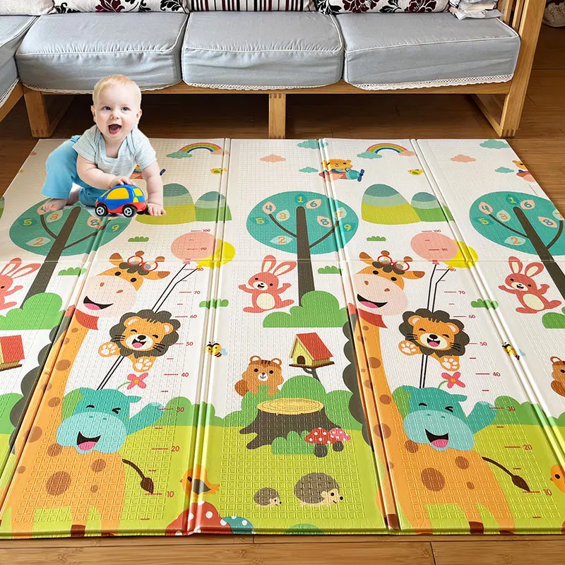 XPE Foldable Baby Play Mat, Large Thick Playmat Reversible Waterproof
