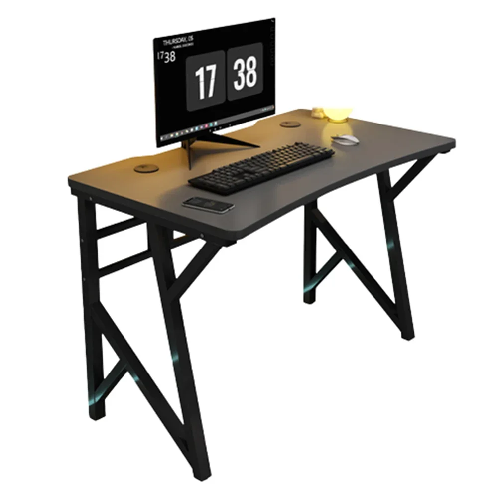 

Изогнутый игровой компьютерный стол длиной 80/100/120/140 см, современный компьютерный стол, роскошный стол K-образной конструкции, мебель