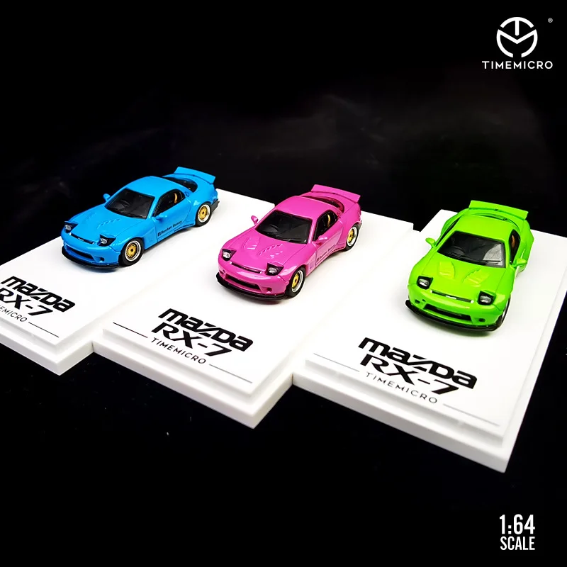 

TIME MICRO 1:64 Mazda RX-7 Metal Diecast Model Car with Fluorescent Color for Collection & Display