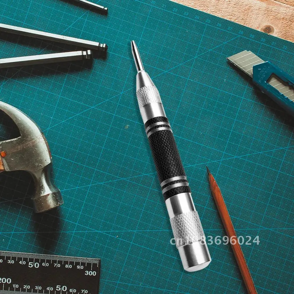 

128mm Spring Loaded Automatic Center Pin Mark Center Hole Punch Carpenter Woodworking Tool Drill for Metal Tool Marking