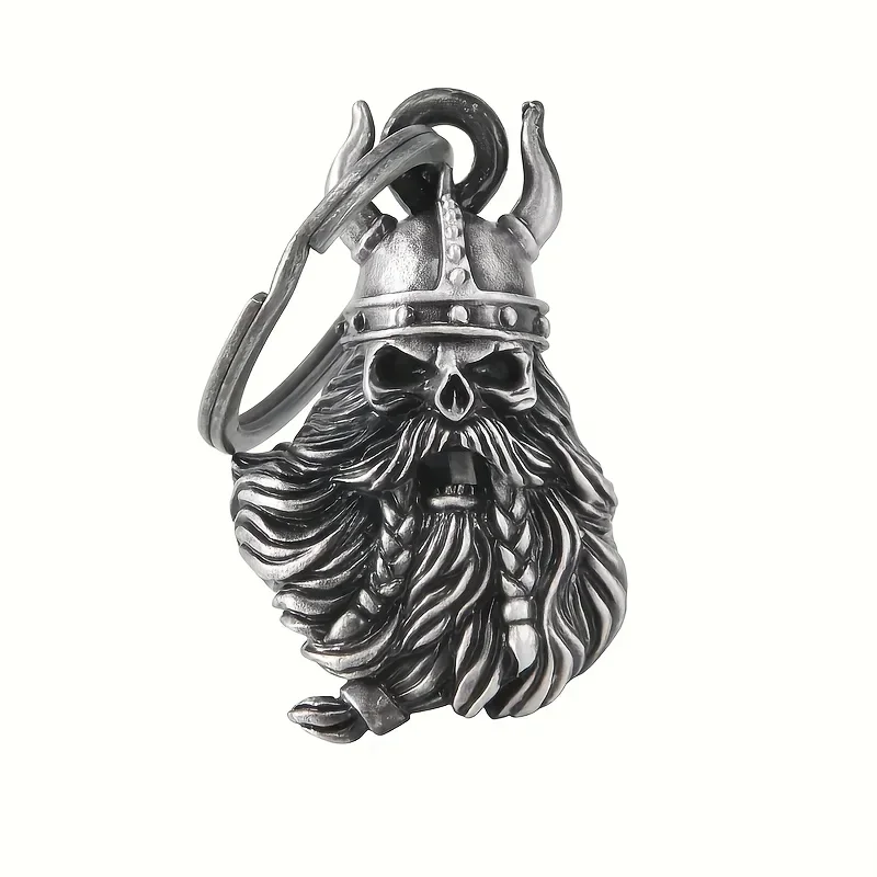 Lion King Pendant and Keychain with Uniquely Carved Bell - Retro Design