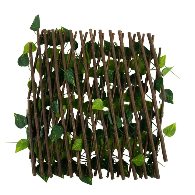 New Garden Screening Expanding Trellis Privacy Screen Hedged Artificial Faux Ivy Leaves Wooding Fence For Garden Buildings 3