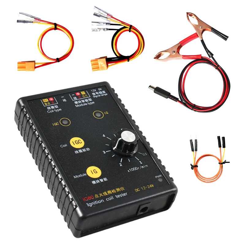 Car Diagnostic Tool Car Coil Tester Automotive Engine Ignition Coil Tester 12-24V Automotive Electronic Faults Detector Auto Ignition Coil Tester Tool