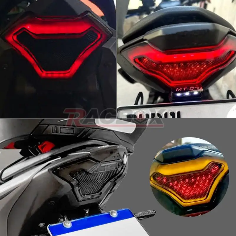 Tylne światło motocyklowe LED do Yamaha YZF R3 R25 MT07 FZ07 2013-2017/MT03 MT25 2014-2020/LC150 tylne światła stopu tylnego