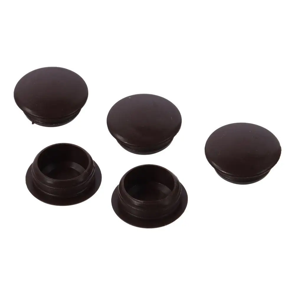10PCS Lightweight Plastic Screw Hole Plugs Brown 20mm Press on Cap Screw Cover 16mm/0.63" for Furniture Cabinet Cupboard