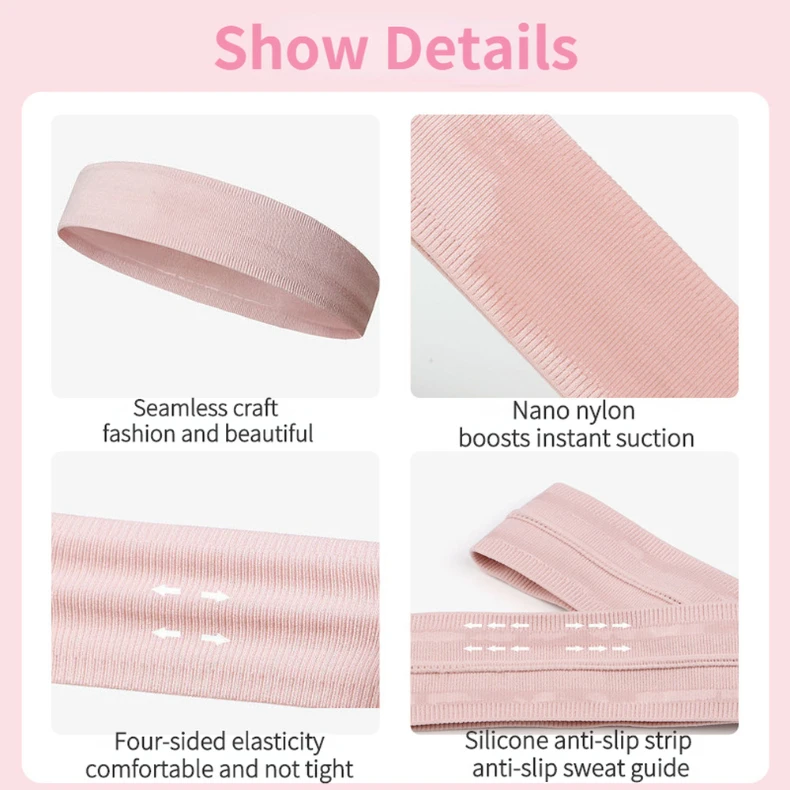Sports Hairband Women's Summer Running Sweat-absorbing Headband Fitness Yoga Face Wash Anti-perspirant Sweat Guide Headband