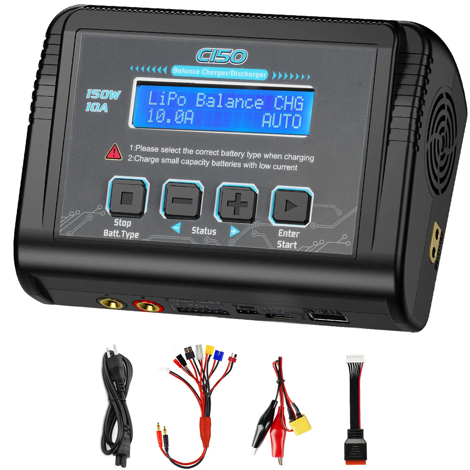 HTRC C150 Lipo Charger 150W 10A AC/DC RC Battery Smart for LiPo