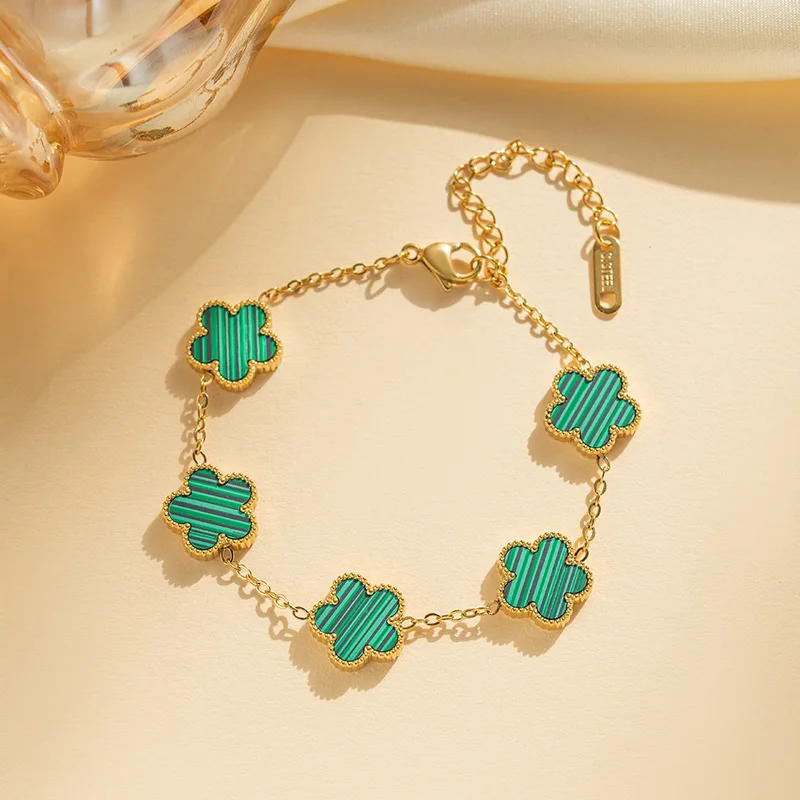 Silver Gold Color New Design Plant Five Leaf Flower