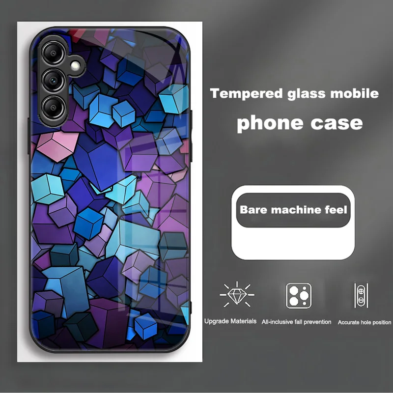 Luxury Tempered Glass Hard Back Bumper Case - Enhanced Protection & Sleek Design