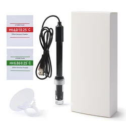 Universal pH Meter Replacement Probe with BNC Connector for Aquariums, Hydroponics, and Laboratories (WHITE)