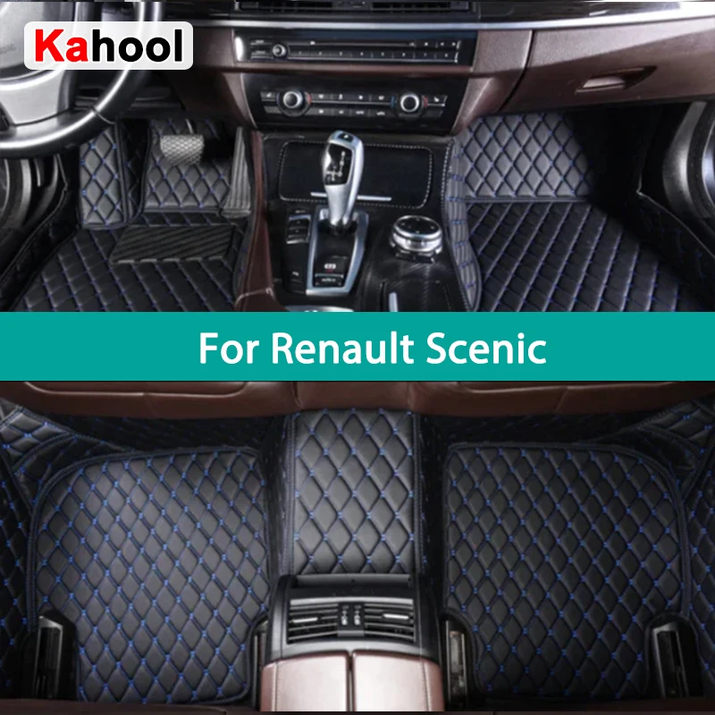 

KAHOOL Custom Car Floor Mats For Renault Scenic Auto Carpets Foot Coche Accessorie