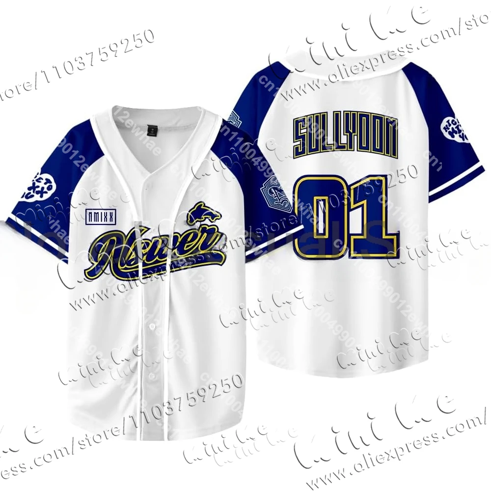 KPOP NMIXX Baseball Jersey T-shirt LILY HAEWON SULLYOON BAE