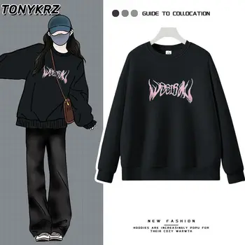 Hoodless Hoodie Women's New Loose Oversized Lazy Style Plus Size Top