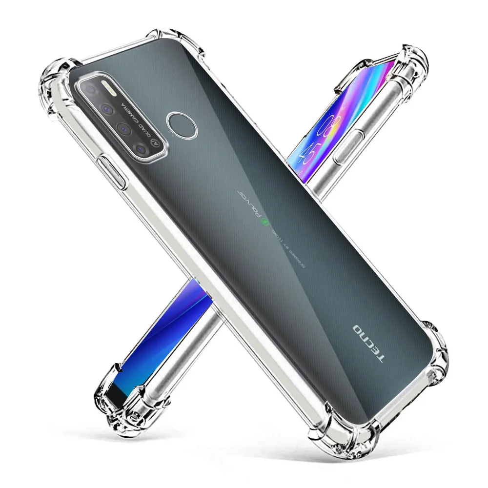 For Tecno Pouvoir Pro LC7 LC8 Case Clear Shockproof Silicone