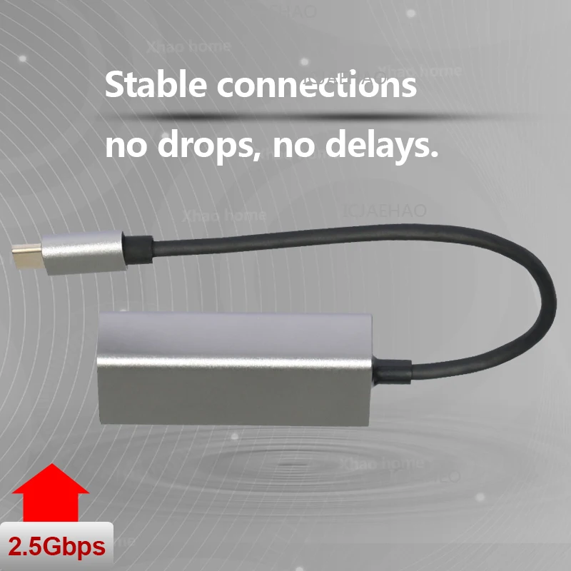 USB 타입 C 이더넷 어댑터 네트워크 카드 타입-C to RJ45 1000/2500Mbps 랜 인터넷 케이블 (맥북 PC 윈도우 XP 7 8 10 LUX 호환)
