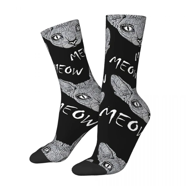 Calcetines de Hip Hop Retro Sphynx Cat Crazy para hombre, calcetín Unisex  con estampado de Calavera, Harajuku, novedad, feliz, regalo - AliExpress