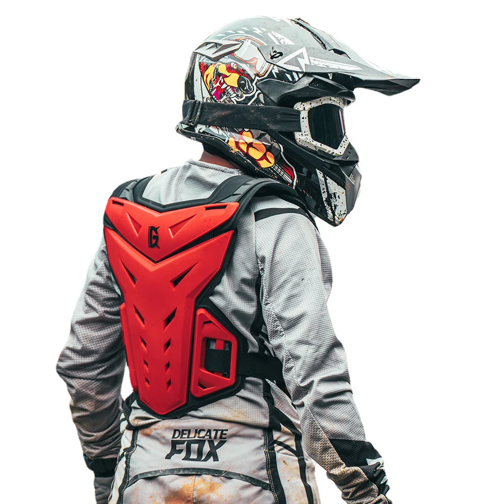 GHOST RACING Motorcycle Riding Body Armor Vest Anti-fall Motocross Jacket Vest Back Chest Protector Dirt Bike Protective Gear