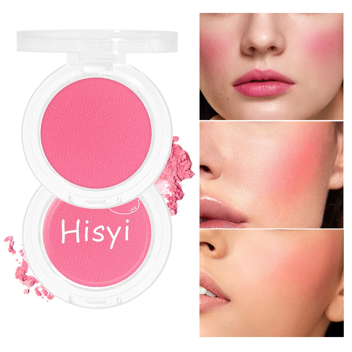 HISYI slightly tipsy blush matte fine flash micro flash natural color makeup pure desire monochrome blush plate 3