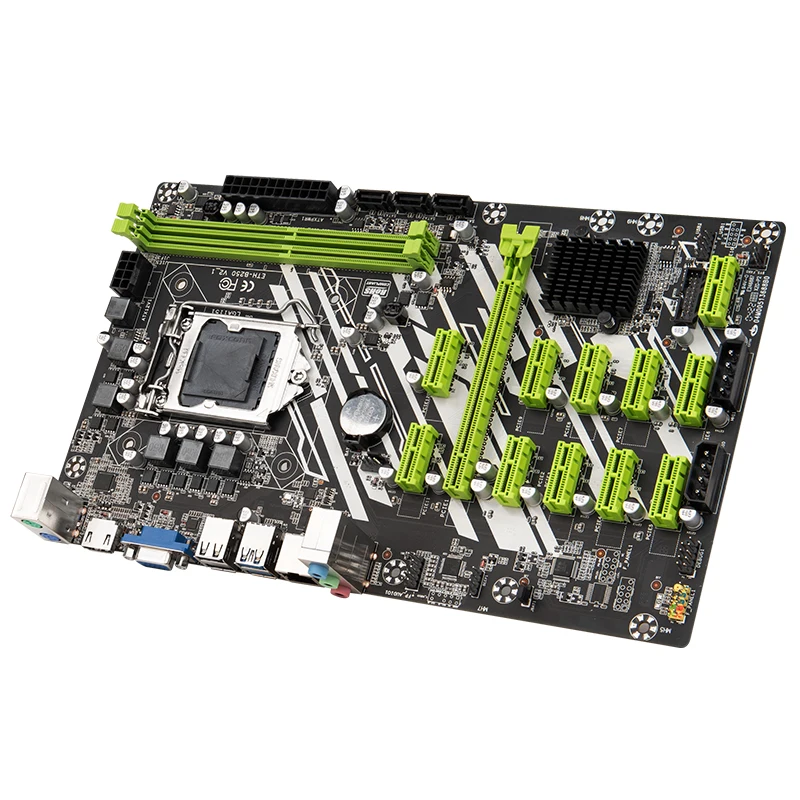 채굴 기계 마더보드, 채굴기용, 12GPU 12PCI-E 16X 채굴 보드, B250 LGA 1151 DDR4 PC RAMSATA3.0 지지대 VGA HDMI, 신제품
