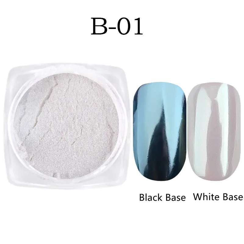 Pearl Shell Chameleon Mirror Nail Powder Glitters Pigment Dust Manicure Decoration 1g/Box