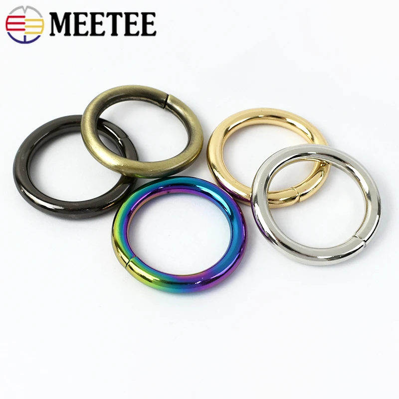 5/10Pcs Metal O Ring Buckles for Bag Strap Dog Collar Clasp Webbing Belt Hooks KeyChain Loops DIY Handbag Hardware Accessories