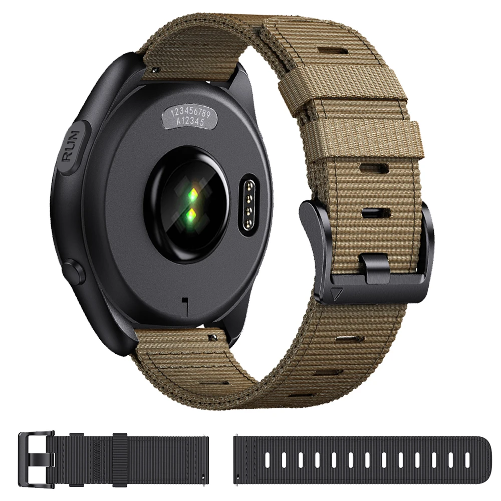 Versatile Nylon Smartwatch Strap - 20mm/22mm Adjustable Band