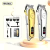 WAIKIL Hot Sell Professional Barber Hair Clipper High Quality LCD Power Display Electric Cordless Hair Trimmer All Metal 1