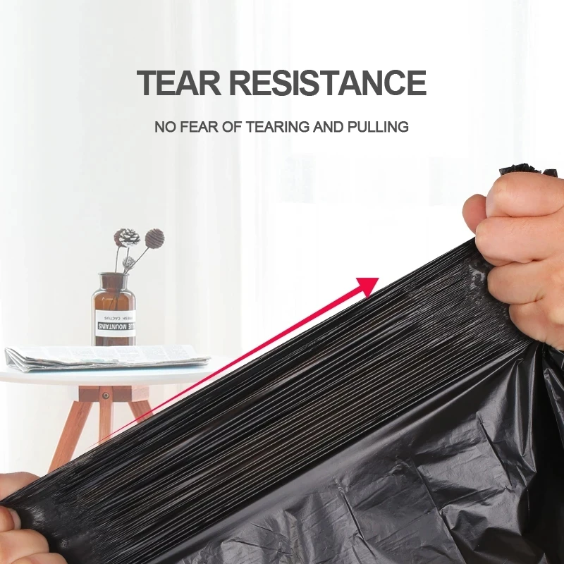 Household Pet Waste Bags 100Pcs 45*50cm Black Thickening Biodegradable Kitchen Living Room Storage Disposable Plastic Trash Bags trash bags disposable trash bags garbage bags
