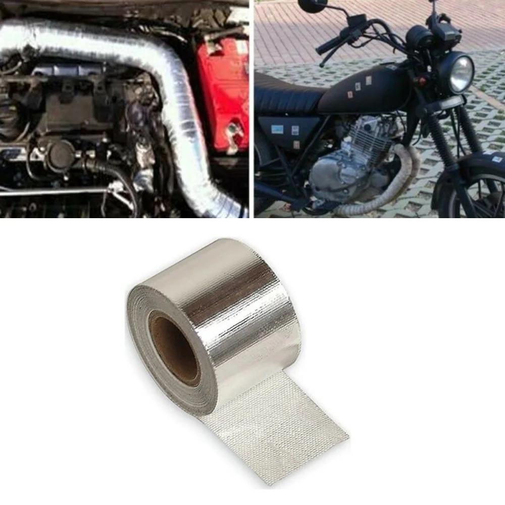 

2020 Hot Sale High Quality 16ft Silver Fiberglass Wrap Barrier Exhaust Tape Roll Heat Shield For Car Durable And Practical