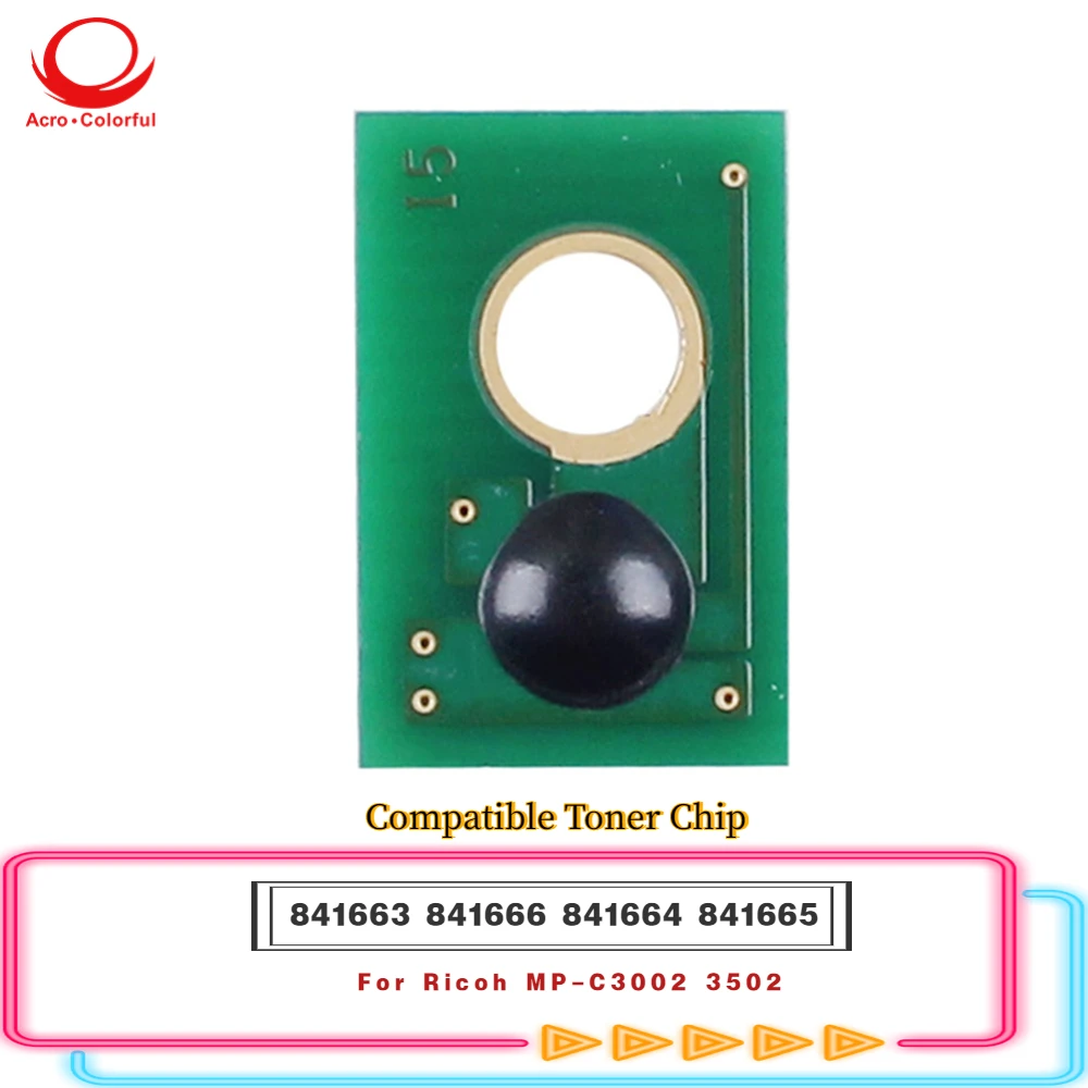 

28K 18K Compatible 841663 841666 841664 841665 Toner Cartridge Chip Apply to Ricoh MP-C3002 3502