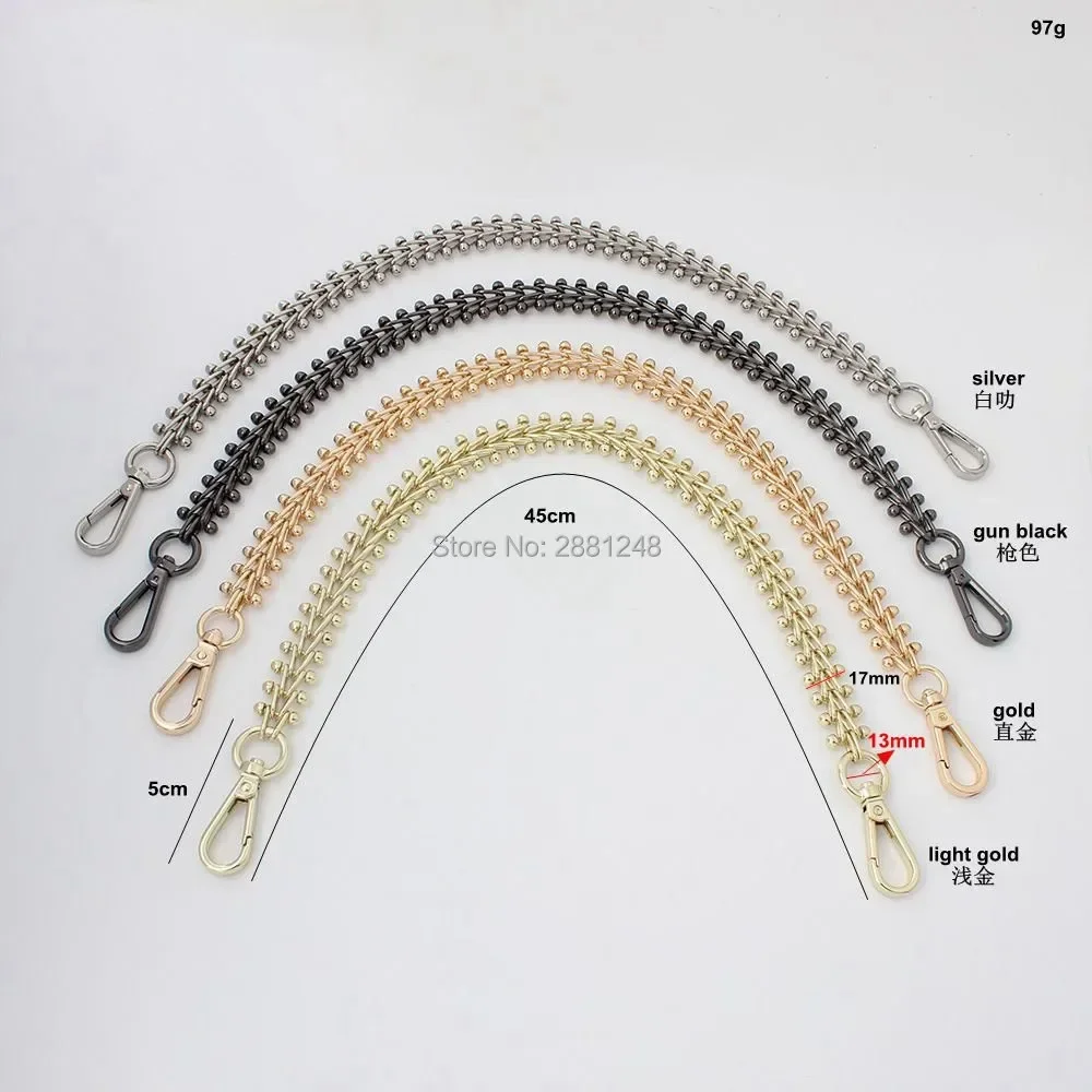 1PC 60/70/100/110/120/130CM 17MM High-end Metal Bag Chains For Women Handbag Shoulder Strap Crossbody Bag Belt Chain Accessories