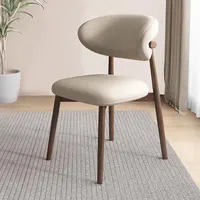 Nordic wrought iron dining chairs, simple soft pack chairs for home use, hotel dining chairs, leisure backrests, makeup chairs