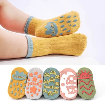 5-Pair Toddler Knit Floor Socks 1