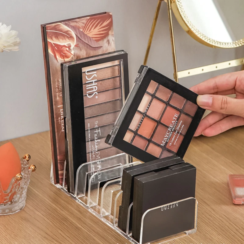 Eyeshadow Palette Organizer Eyepowder Storage Tray Cosmetics Rack Makeup Tools Compartment Holder For Women makeup organizer