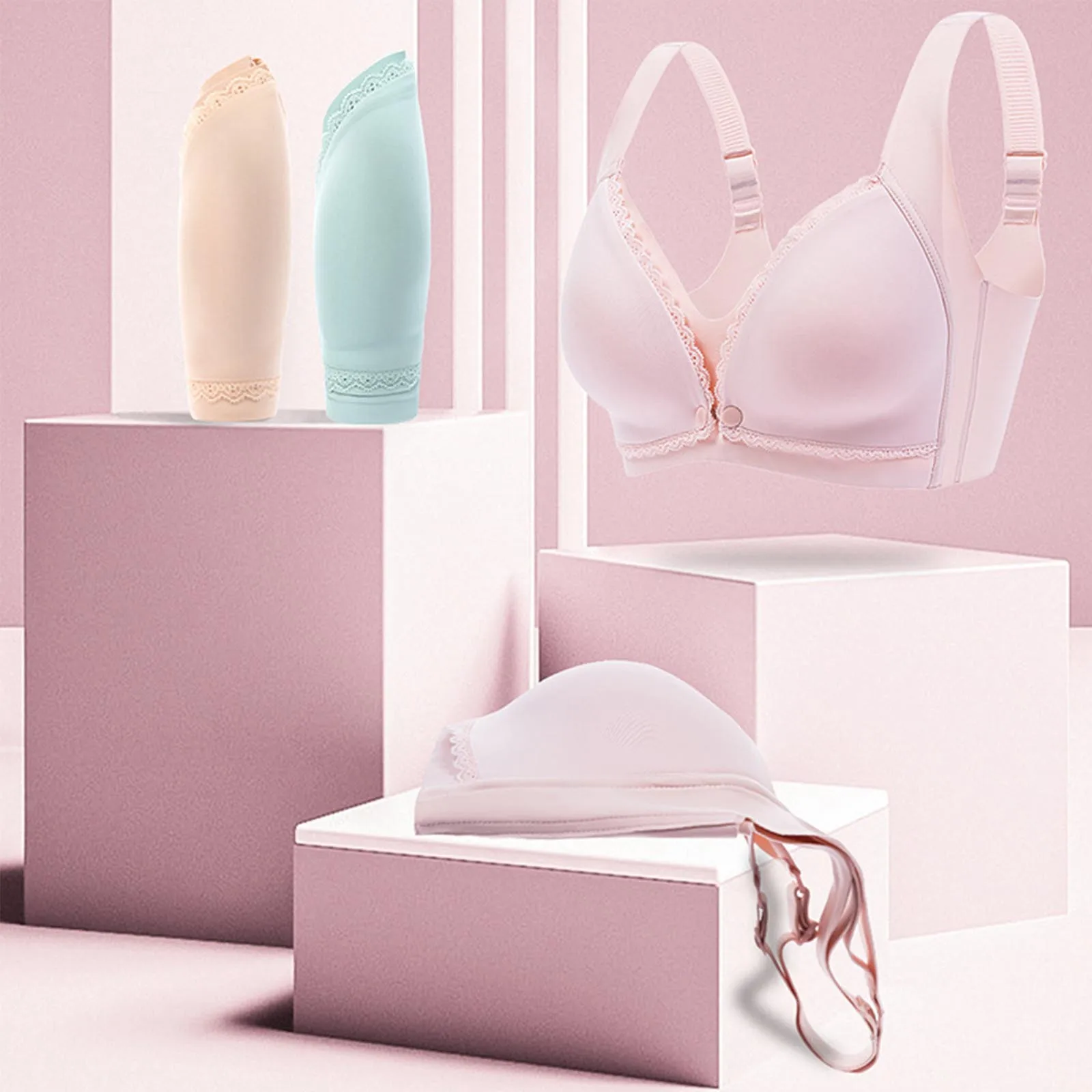 Women'S Seamless Lace Nursing Bra Front Double Opening Clasp Pregnancy And Postpartum Comfort Underwear Breastfeeding Underwear 1
