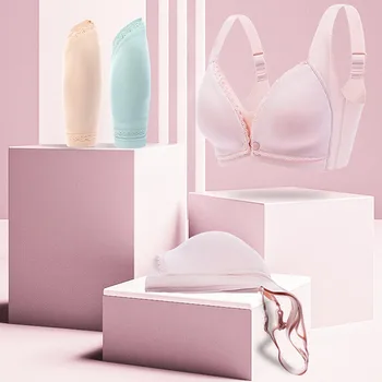 Women'S Seamless Lace Nursing Bra Front Double Opening Clasp Pregnancy And Postpartum Comfort Underwear Breastfeeding Underwear 1