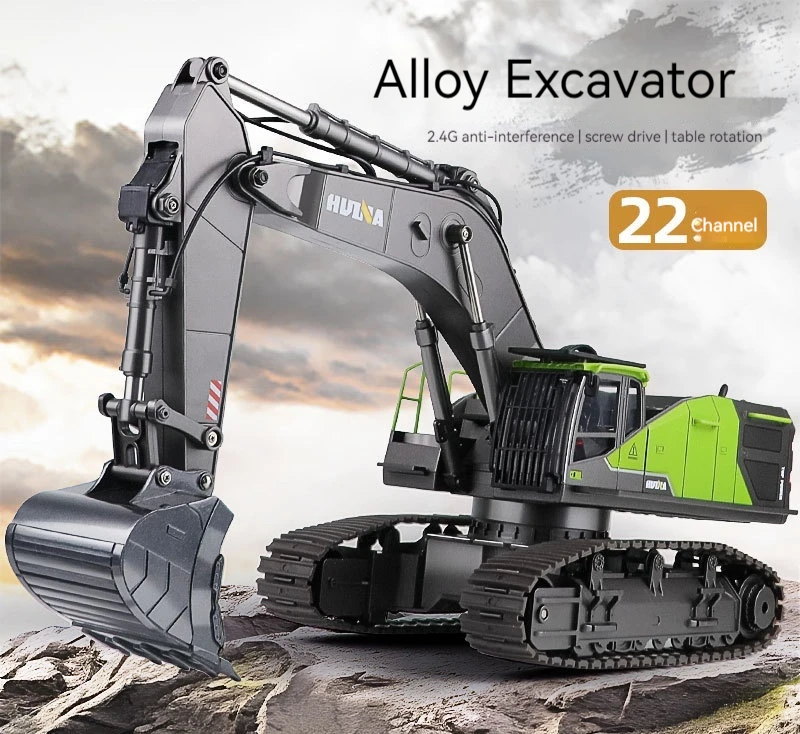 Multifunctional Engineering Vehicle Screw Drive Infinite Rotation Alloy Excavator 1:14 Engineering Vehicle Modified Toy Male 2