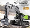 Multifunctional Engineering Vehicle Screw Drive Infinite Rotation Alloy Excavator 1:14 Engineering Vehicle Modified Toy Male 2