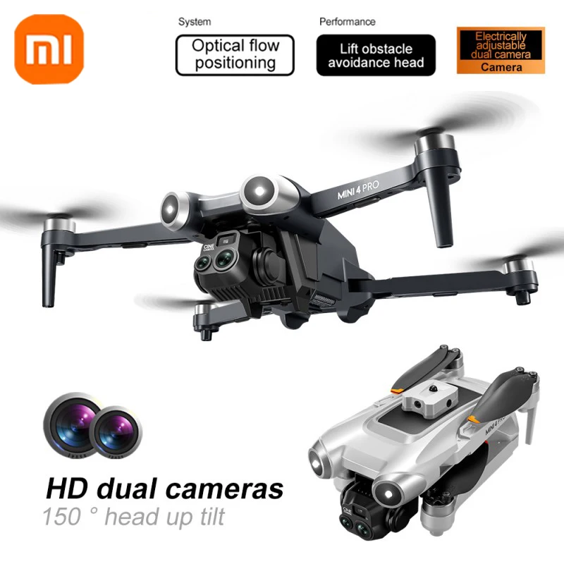 Foldable Quadcopter Xiaomi V600 Drone 8K Mini 4 Professional HD Dual Cameras Optical Flow Positioning Auto Avoidance WIFI UAV GPS 10000M