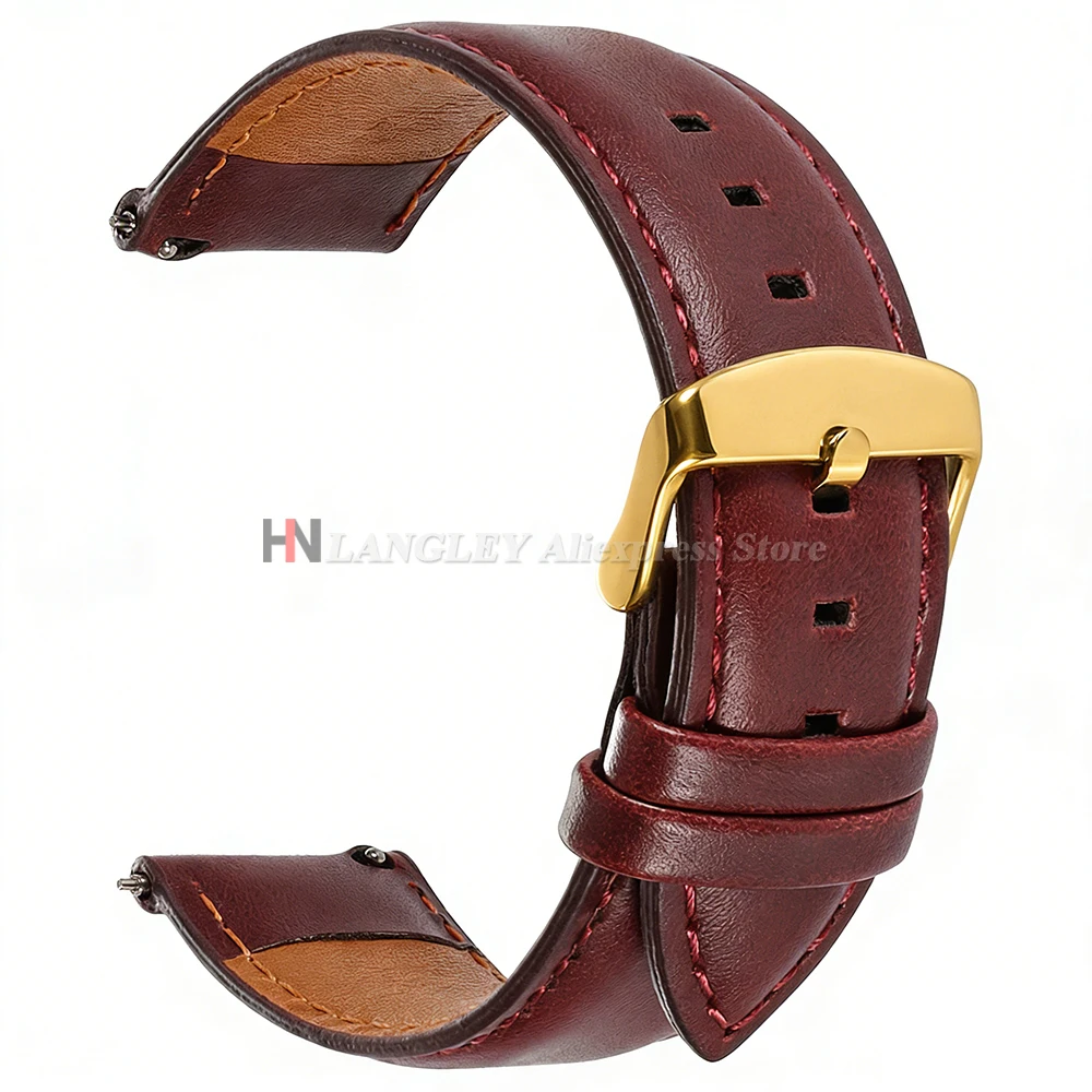 Vintage Brown Cowhide Leather Quick Release Strap - 18mm, 20mm, 22mm