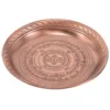 Round Copper Smoke Offering Plate Metal Tray For Ceremony Storage Trays Temple Dish Puja Supplies Vintage Bowl Home ganization 6