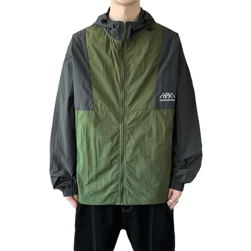 High Quality Men's Sun Proof Oversized Outdoor Casual Running Unisex Windbreaker Jacket Lightweight Jackets