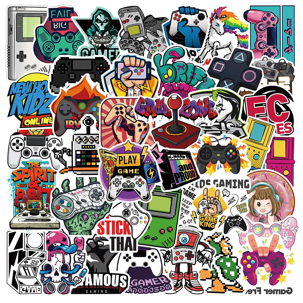 

10/30/50PCS Vintage Cartoon Video Game Stickers Decals DIY Skateboard Laptop Phone Car PVC Waterproof Kids Sticker Toys Graffiti