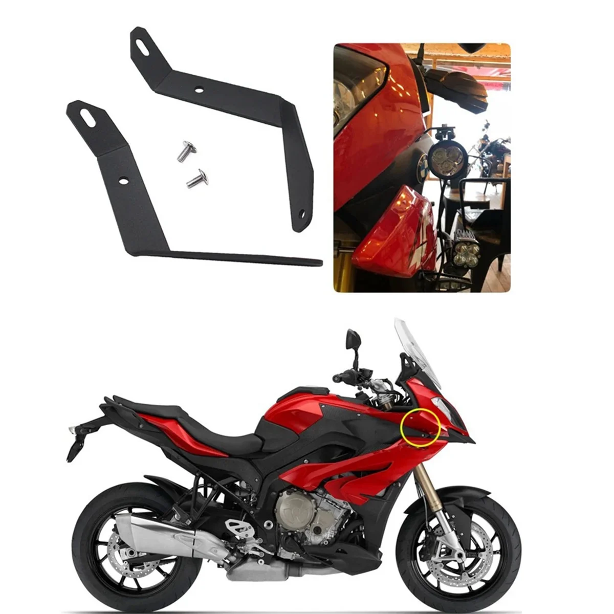 Motorcycle Accessories Fog Light Spotlight Illuminator Auxiliary Lamp Mount For S1000XR