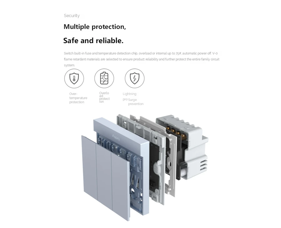 Original Smart Wall Switch H1M Zigbee 3.0 Neutral MARS-Tech 6 Colors Wireless K