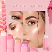 Heart-shaped Blush Highlighter Sticks Natural  Brighten Lip Tint Cheek Shading Contour Rouge Pocket Blusher Cream Korean Makeup 1