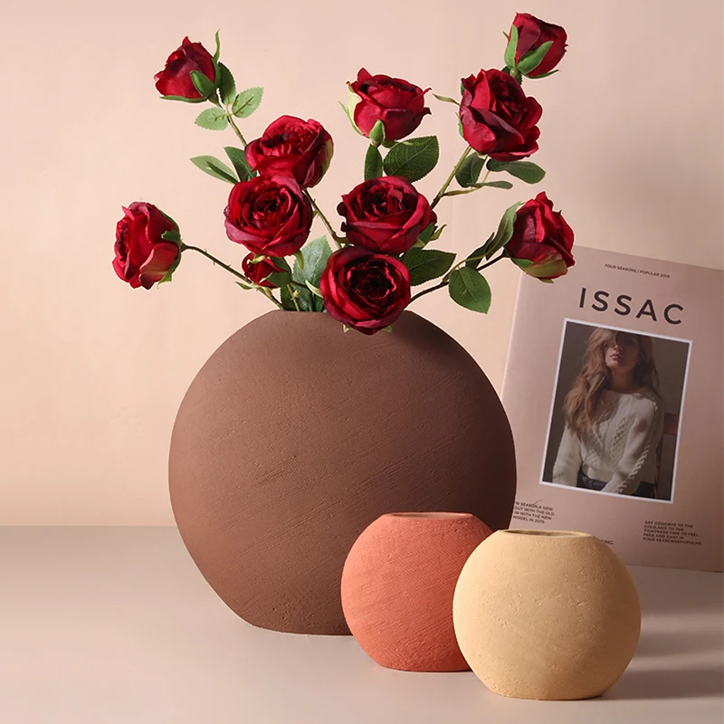 

Minimalist Flowers Vases Kitchen Modern Luxury Funky Tray Living Room Art Vase House Aesthetic Vasi Per Fiori Nordic Home Decor