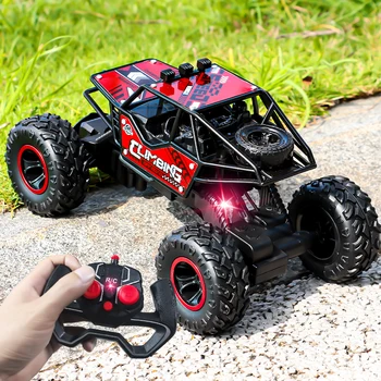 2.4G RC Alloy Off-Road Vehicle – Rechargeable Remote Control Racing Toy Car with Long-Distance LED Lights | Birthday Gift for Kids 1
