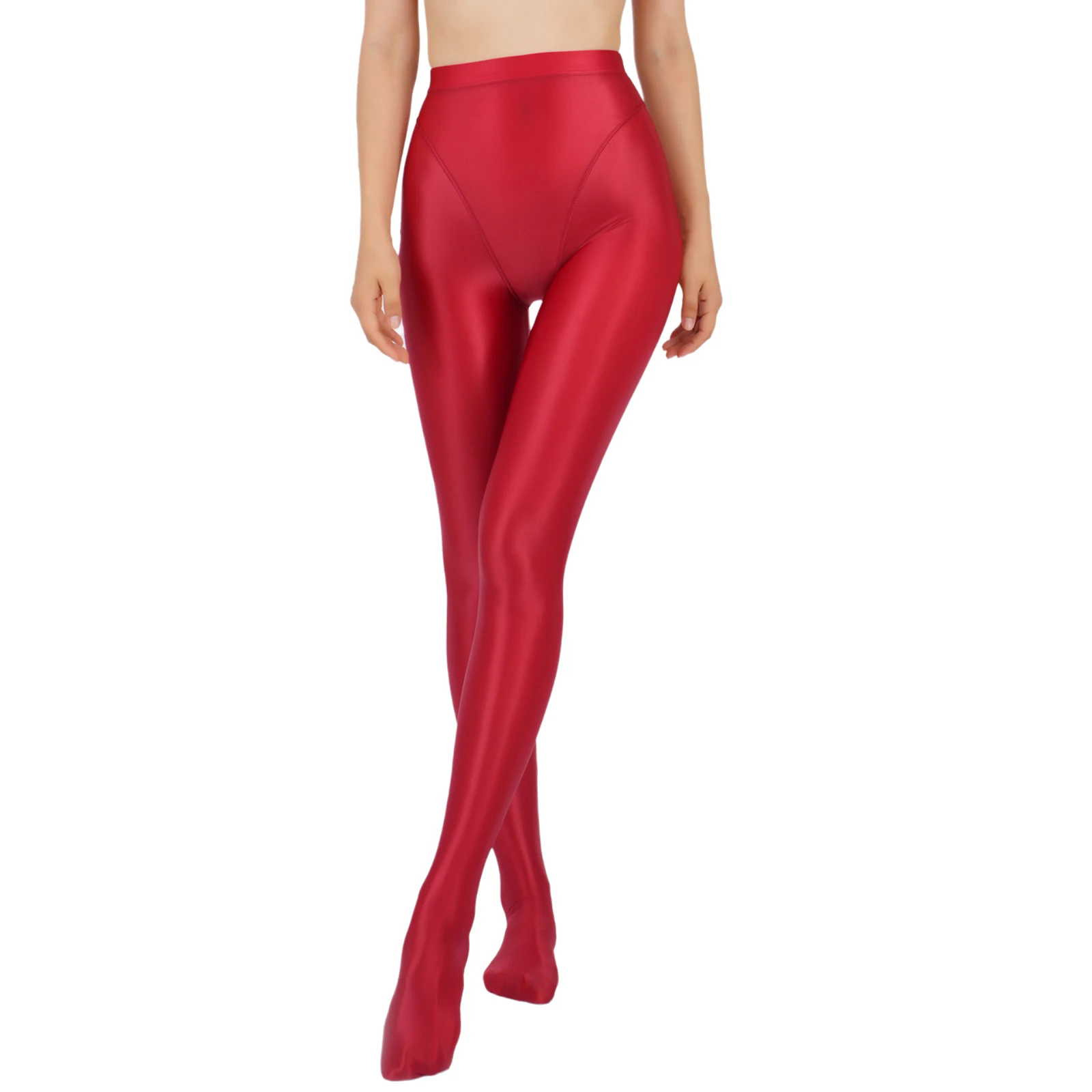 Colorful Satin Glossy Pantyhose Sexy Stockings Shiny Yoga Pants Leggings Sport Tights Women Fitness High Waist Tights